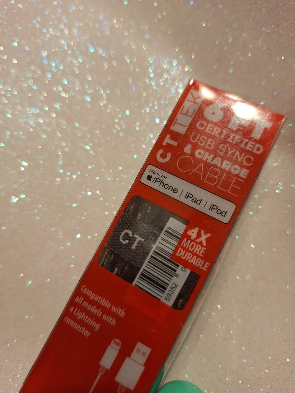 Iphone Ipad Lighting Charging Cable CT TEK 6ft Apple Certified Braided Nylon New